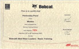 Сертификат Павловского Павла - Bobcat